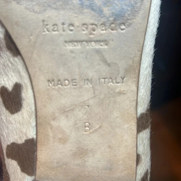 KATE SPADE Emma Dyed Calf Fur Flat Shoes Size 7B - Picture 7 of 7